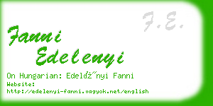 fanni edelenyi business card